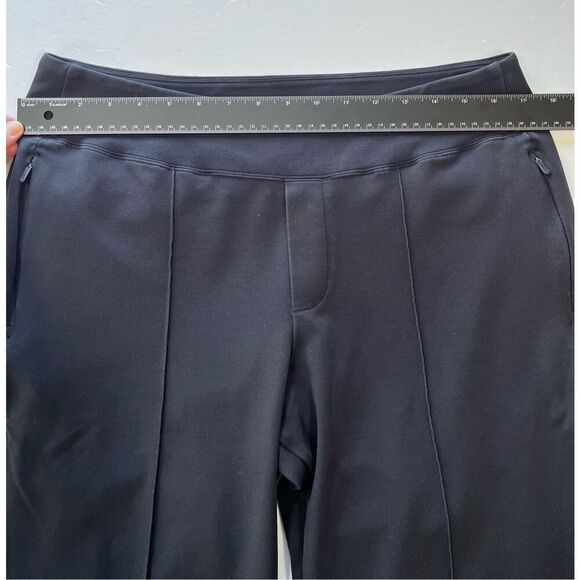 Athleta Eastbound Straight Pull On Pant Stretch Zip Pockets Black Size 14 988039 - Picture 7 of 10